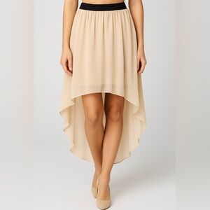 Forever 21 Beige High-Low Skirt